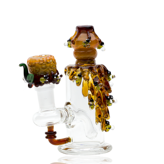 Empire Glassworks 5.5 inch Mini Bee Hive Glass Bong Water Pipe