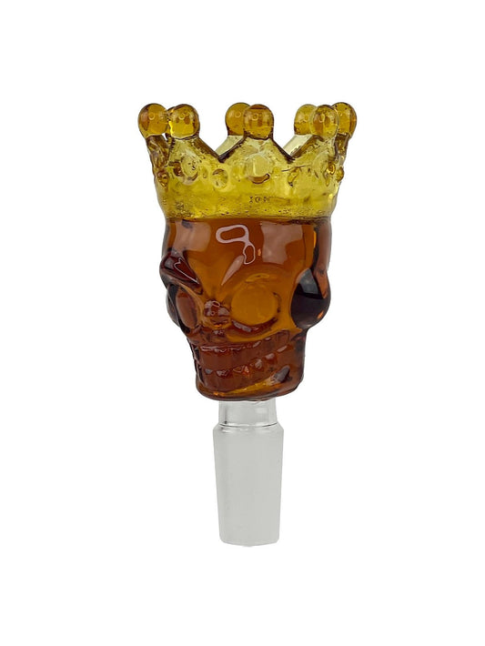 Skull & Crown Glass Bong Bowl - 14mm