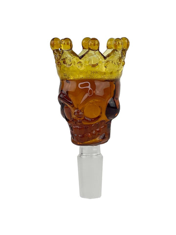 Skull & Crown Glass Bong Bowl - 14mm