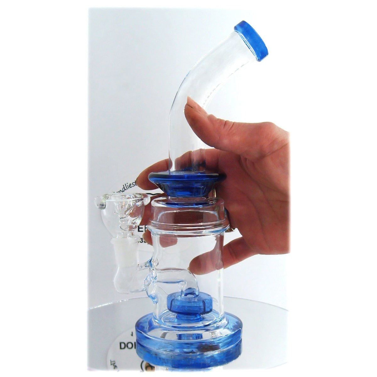 8 inch Glass Bong Hookah Water Pipe Smoking Beaker Bubbler Shisha