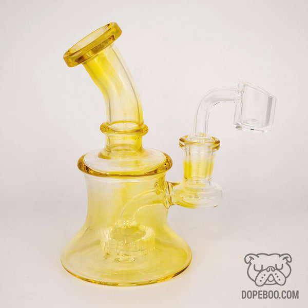 Mini Beaker Dab Rig Yellow Lollipop Tool And Cactus Carb CapFor