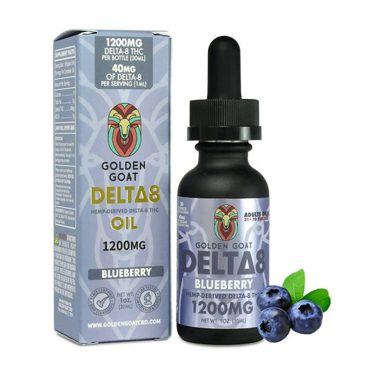 Delta-8 Oil, 1200mg – Blueberry – 30ml, 1oz.