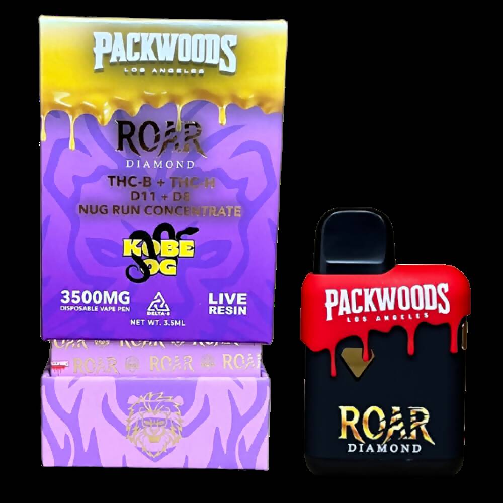 Roar X Packwoods Nug Run Concentrate 3500MG LIVE RESIN THC-B + THC-H ...